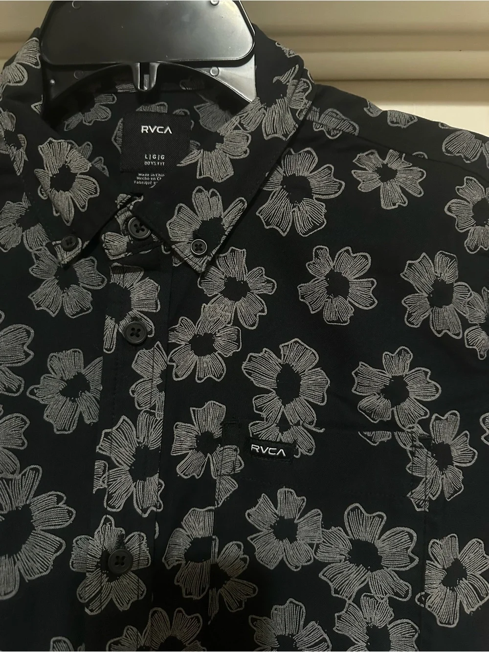 RCVA Boys Button S/S Shirt L